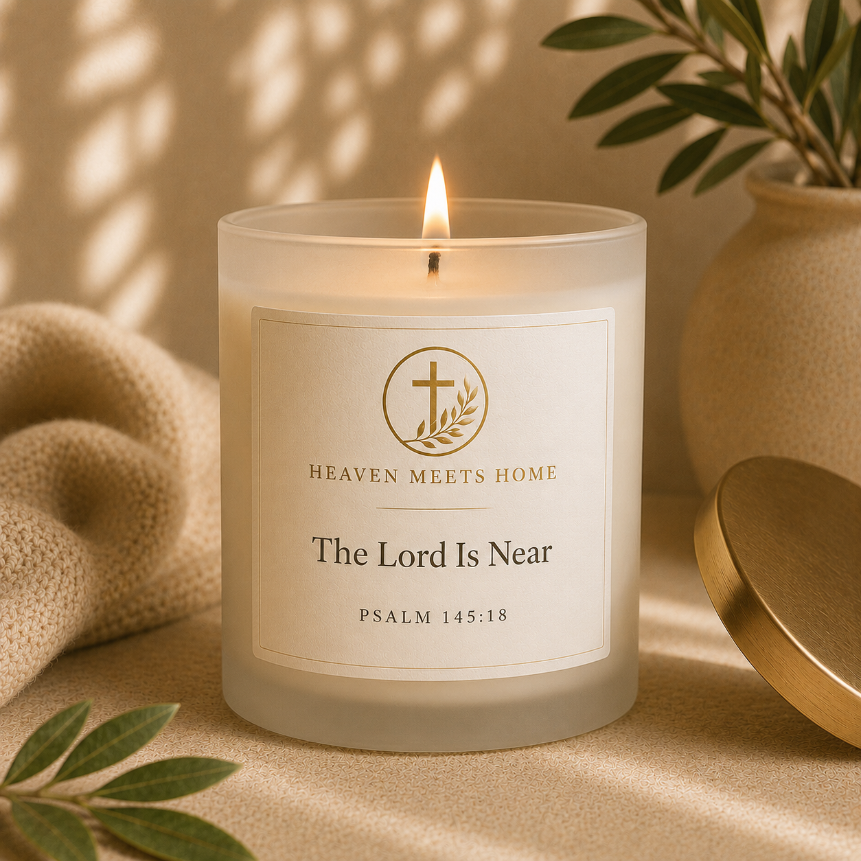 The Lord Is Near Candle concept